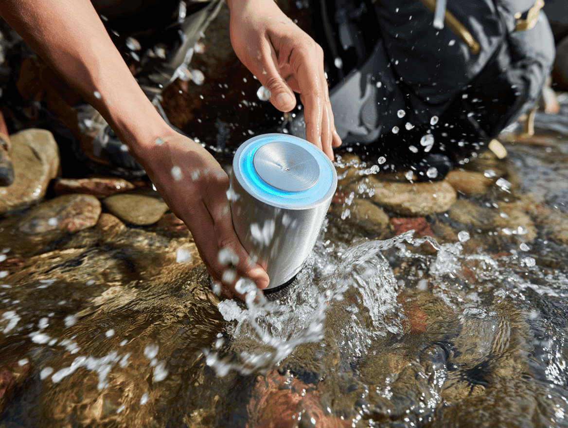 水中的保溫水瓶