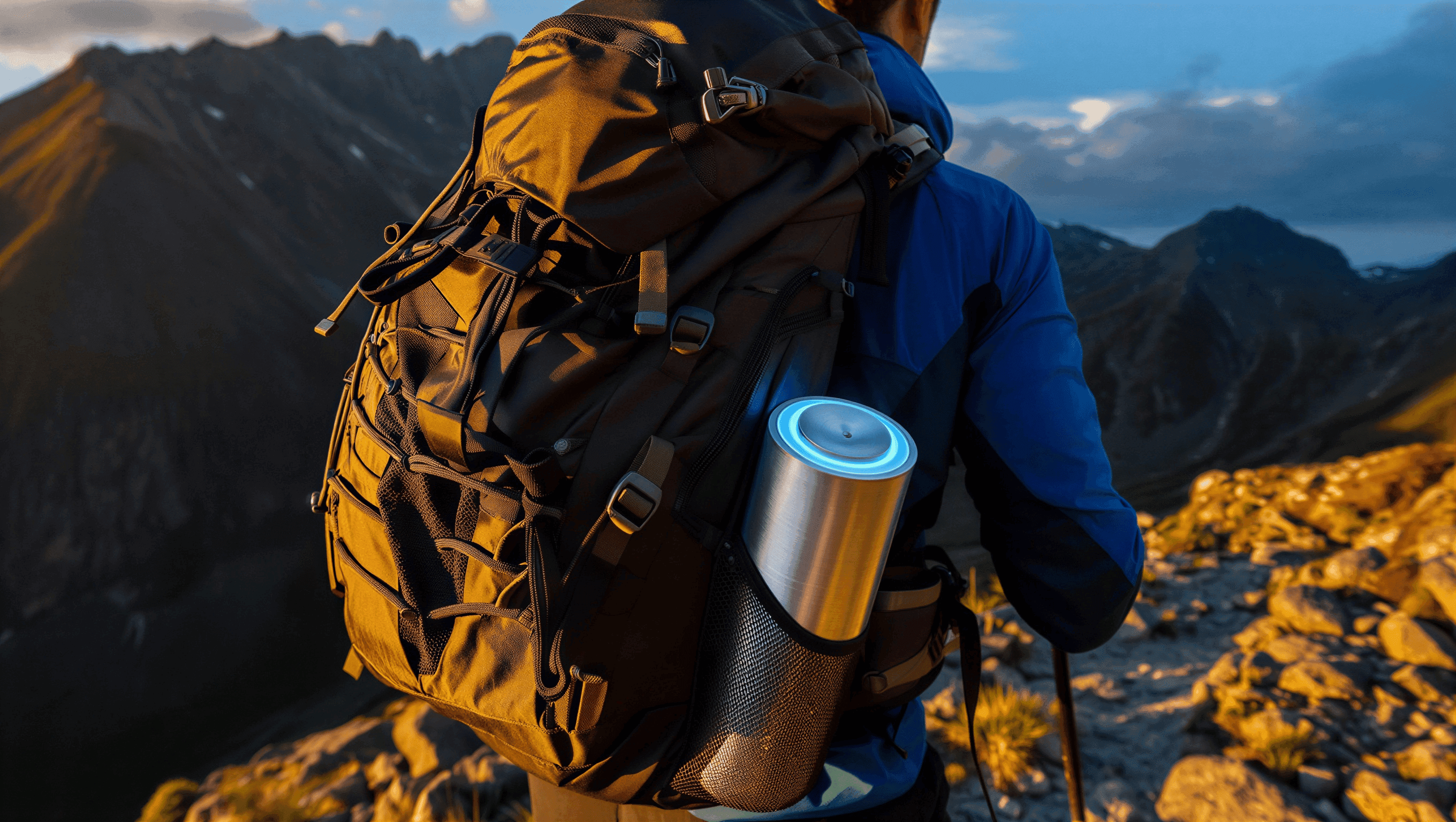 高山環境中的 V1 探險背包